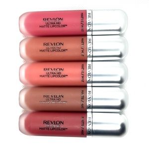 5-Pack! Revlon Ultra HD Matte Lip Color - 5 Shades Nudes, Browns, and Pinks